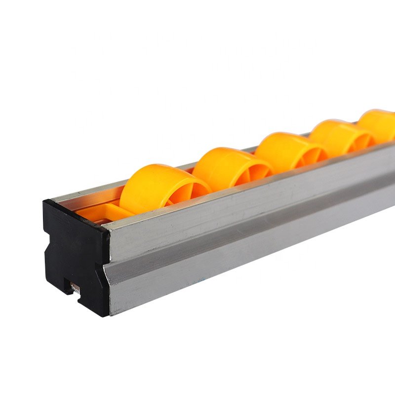 Factory flow plastic wheels aluminium roller track fifo lean pipe rack storage for Lean production line
