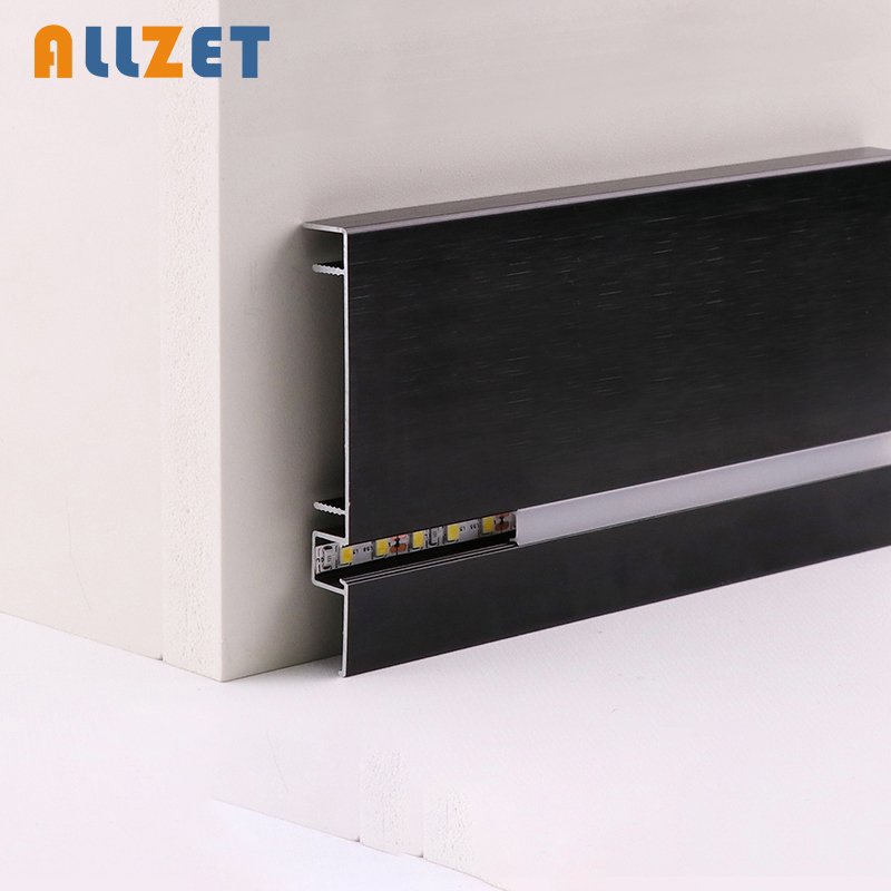 Allzet The spot aluminium skirting led profile baseboard skirting board with led light