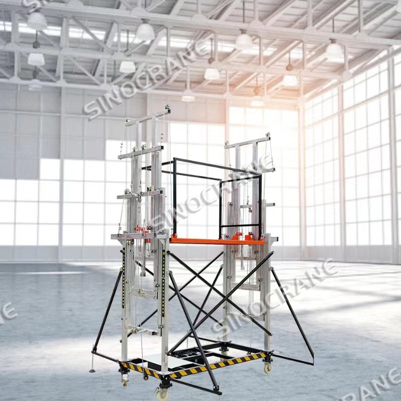Aluminium Electric Scaffolding Lift Platform Strong Bearing Force Mobile Electric Scaffold Platforms With Wire Rope