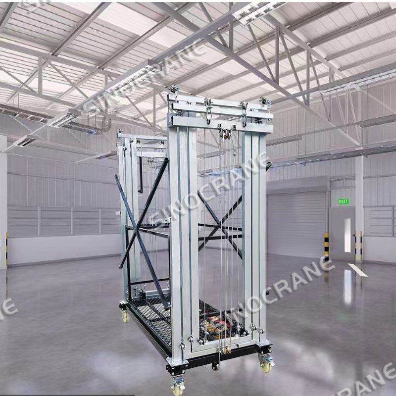 Aluminium Electric Scaffolding Lift Platform Strong Bearing Force Mobile Electric Scaffold Platforms With Wire Rope