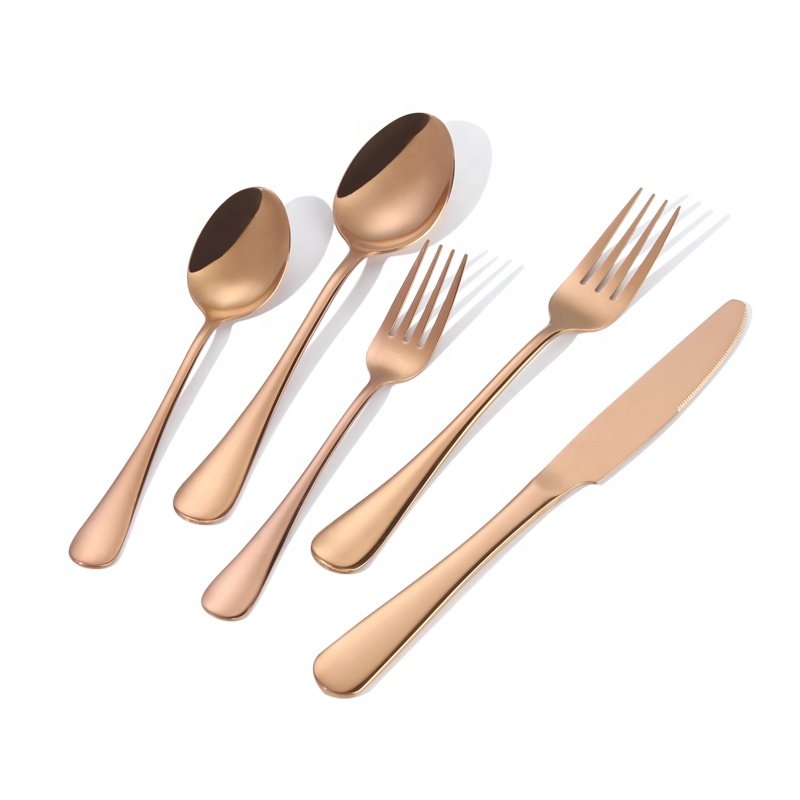 FANGYUAN Lujo 1010 cutlery de acero inoxidable set de cubiertos dorados de oro de plata al por mayor