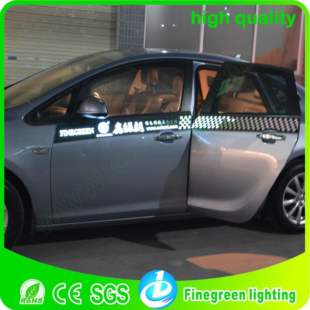 high quality finegreen brand el car sticker,outside el sheet car sticker