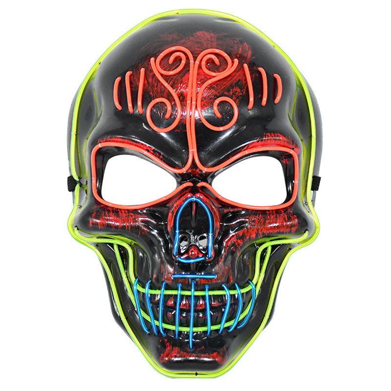 New product Custom design light up EL FACE Mask led reactive EL Mask rave party event festival FACE mask