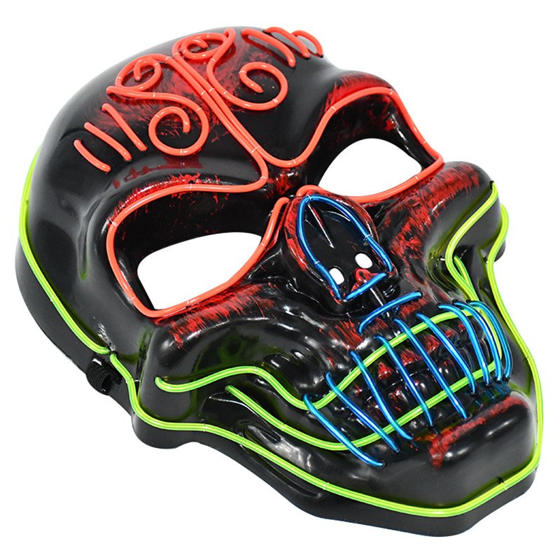 New product Custom design light up EL FACE Mask led reactive EL Mask rave party event festival FACE mask
