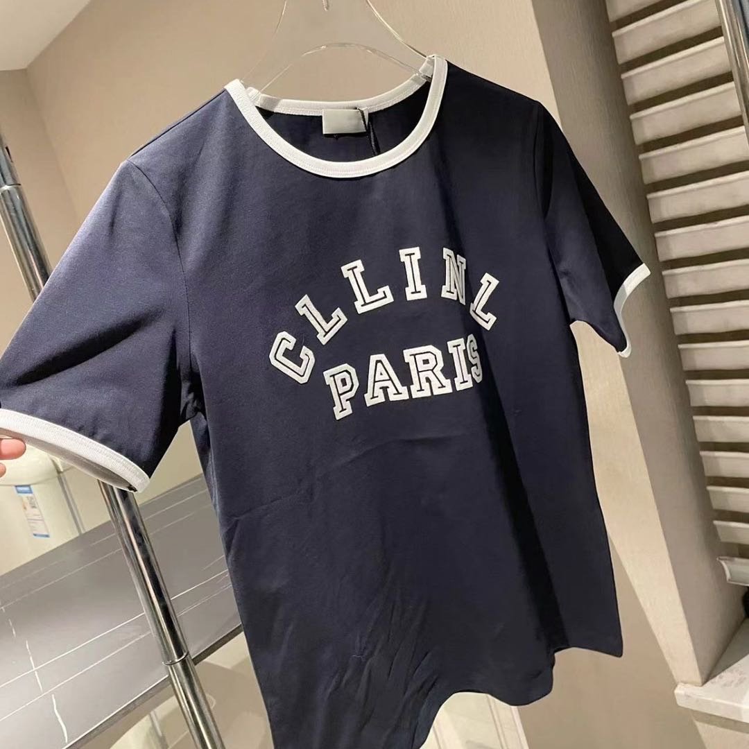 Women's Short Sleeve 24ss New Products Comfortable, breathable, good quality, dark blue short sleeves