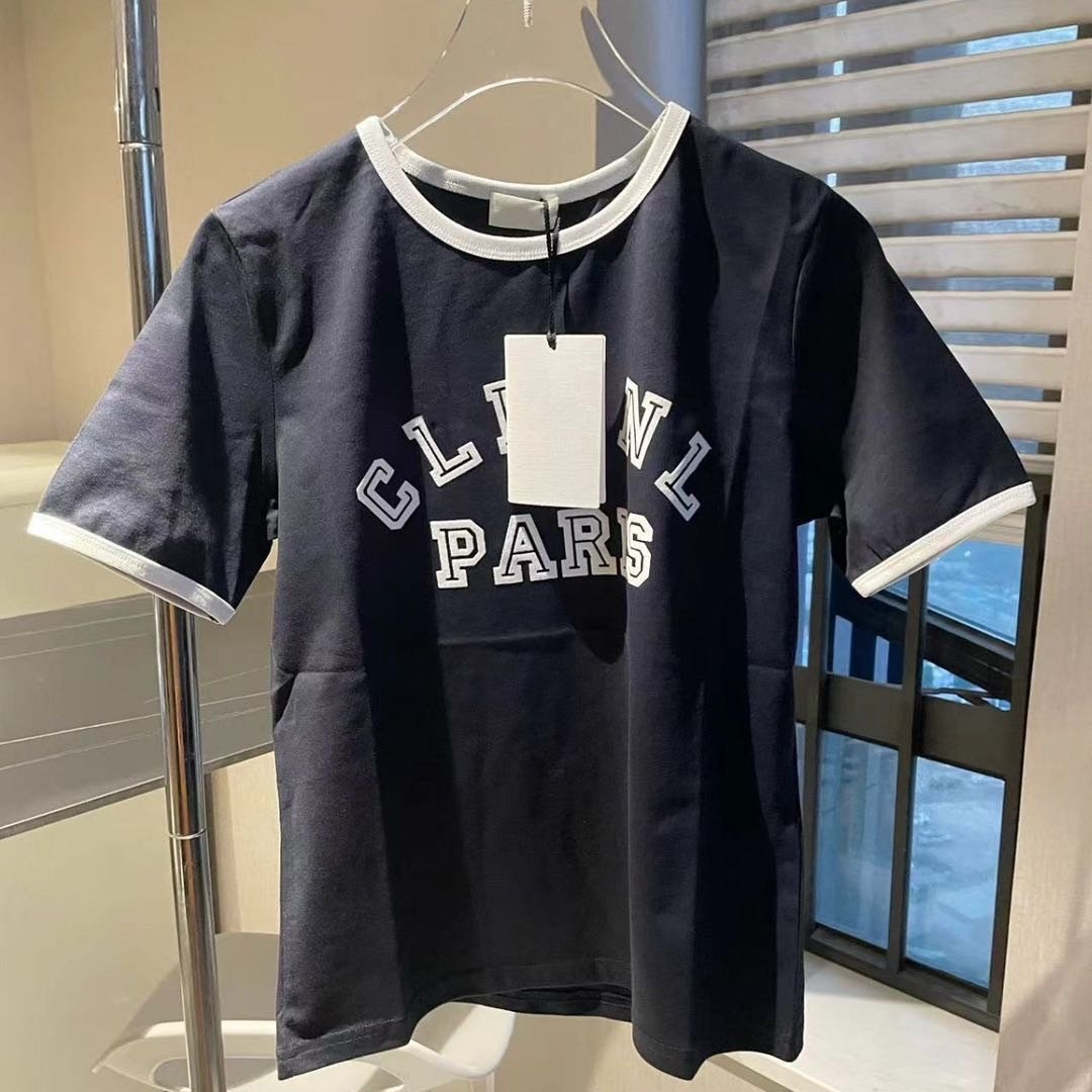 Women's Short Sleeve 24ss New Products Comfortable, breathable, good quality, dark blue short sleeves