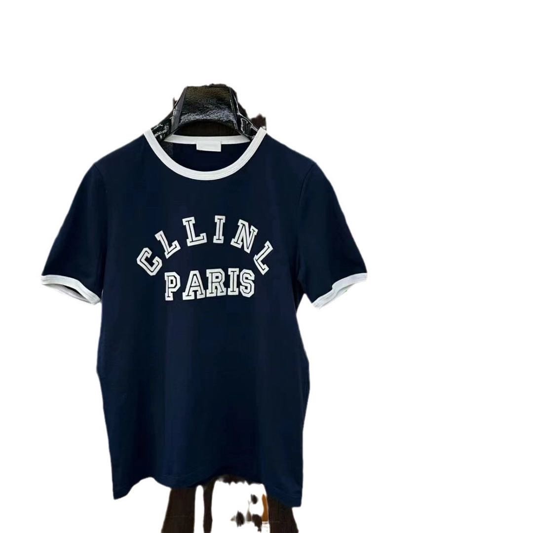Women's Short Sleeve 24ss New Products Comfortable, breathable, good quality, dark blue short sleeves
