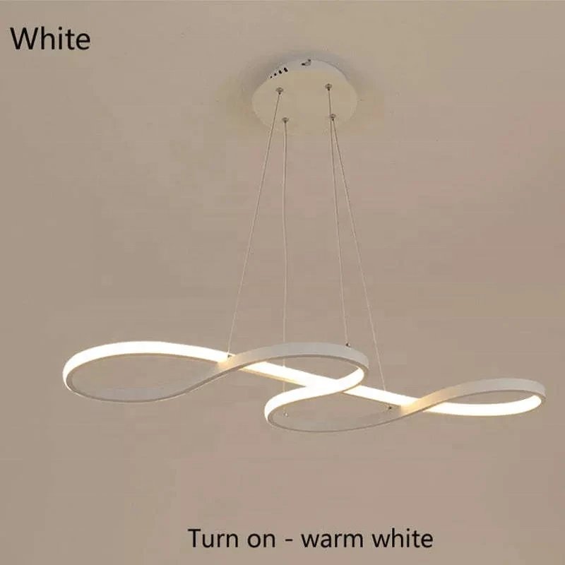 Amelech Modern LED Hanging Light Aluminum Wave Shape Lighting for Dining Table Kitchen living room Pendant Light Lamp Chandelier
