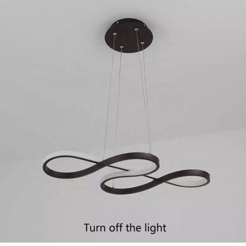 Amelech Modern LED Hanging Light Aluminum Wave Shape Lighting for Dining Table Kitchen living room Pendant Light Lamp Chandelier