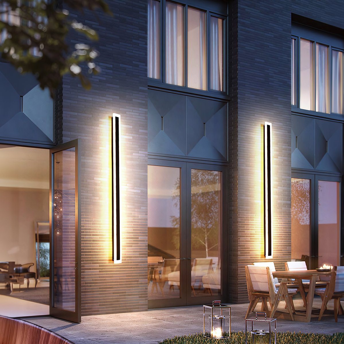 Outdoor Indoor Waterproof IP65 Strip Wall Light Highlight Luxury Landscape Garden Porch LED Wall Light