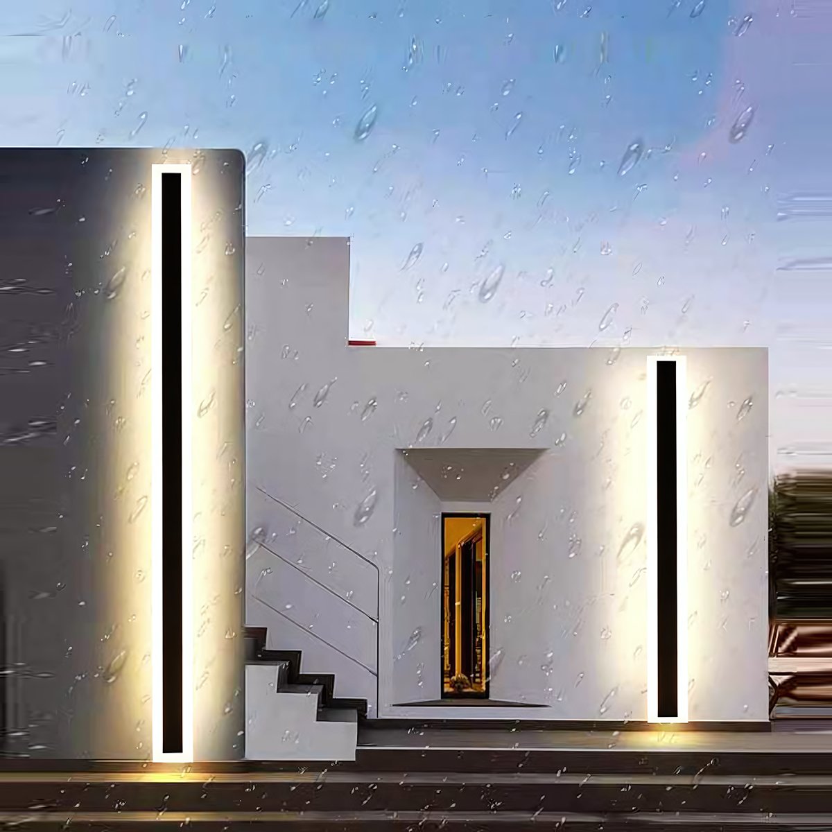 Outdoor Indoor Waterproof IP65 Strip Wall Light Highlight Luxury Landscape Garden Porch LED Wall Light
