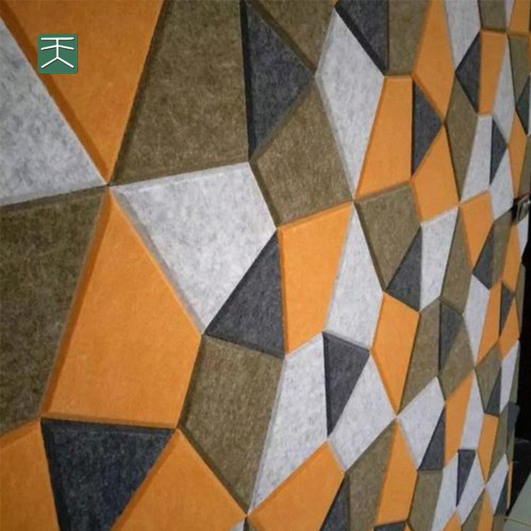 Tiange Office Decorative E1 Noise Reduction Fire Protection Wall Panel Pet Felt 100% Polyester Fibre Acoustic Panel