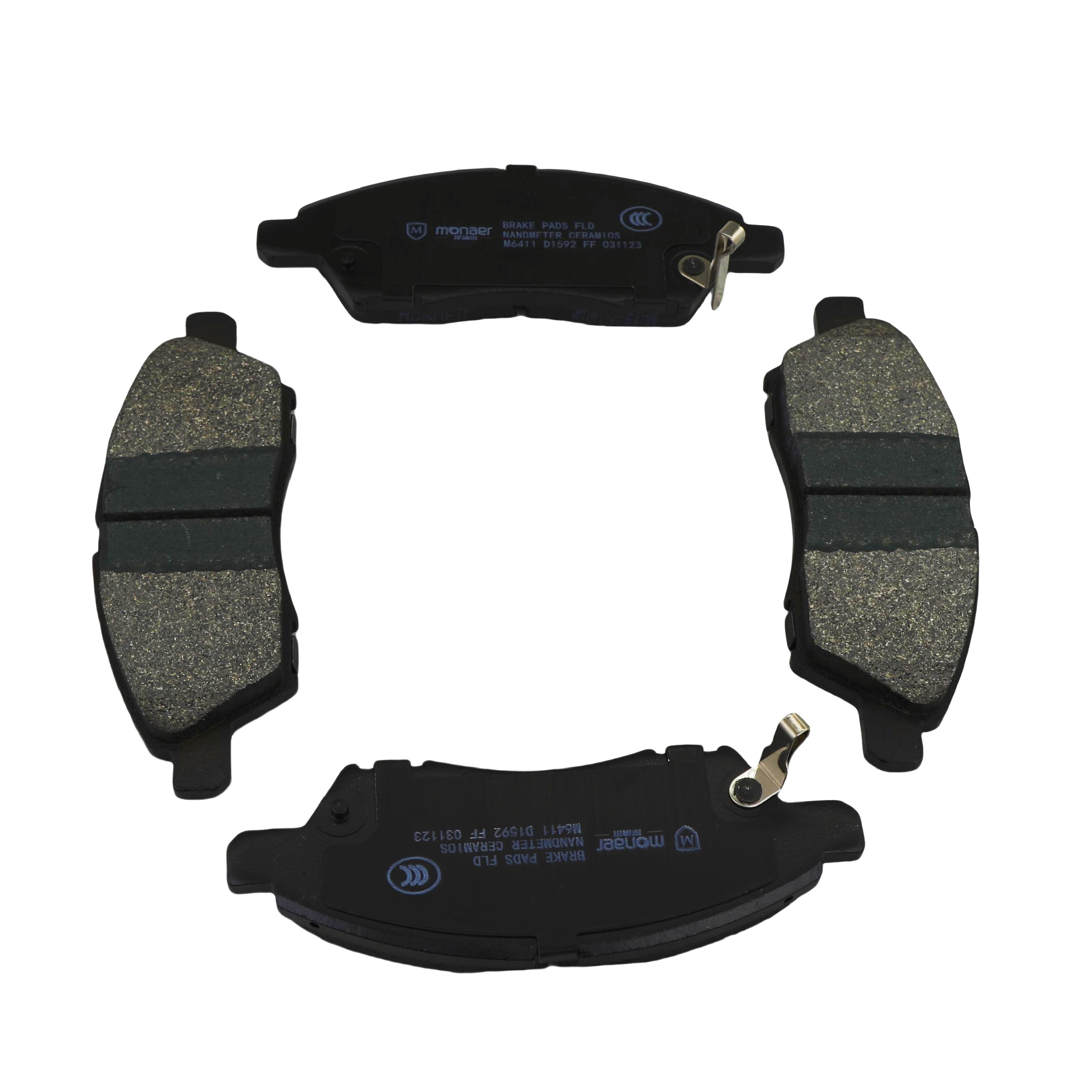 Monaer Brake Pads D1592 Ceramic Front Disc Brake Pad for Nissan