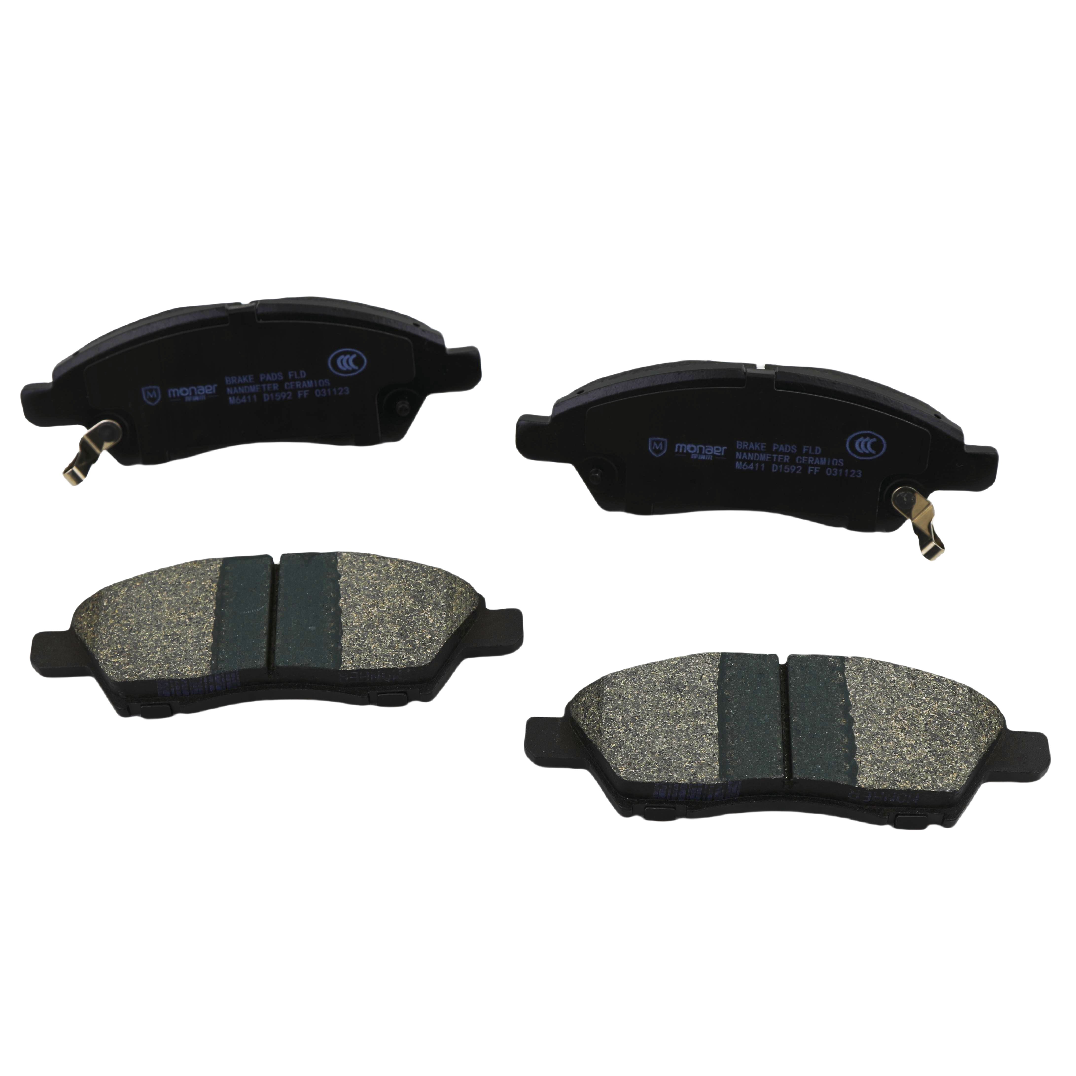 Monaer Brake Pads D1592 Ceramic Front Disc Brake Pad for Nissan