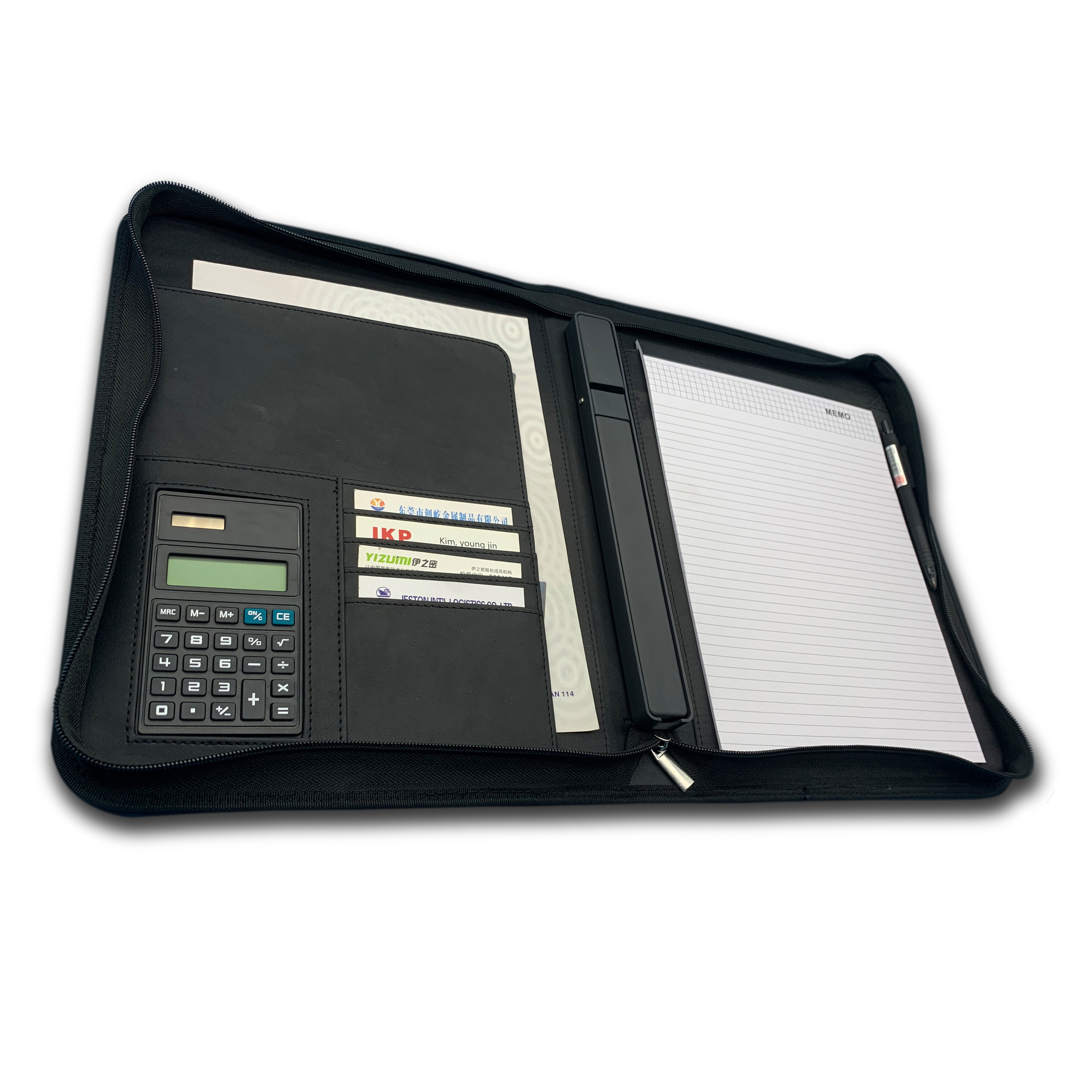 Best Quality Daily Use Lather Filing Products And Other Certificate Document Folder Available leather padfolio with light
