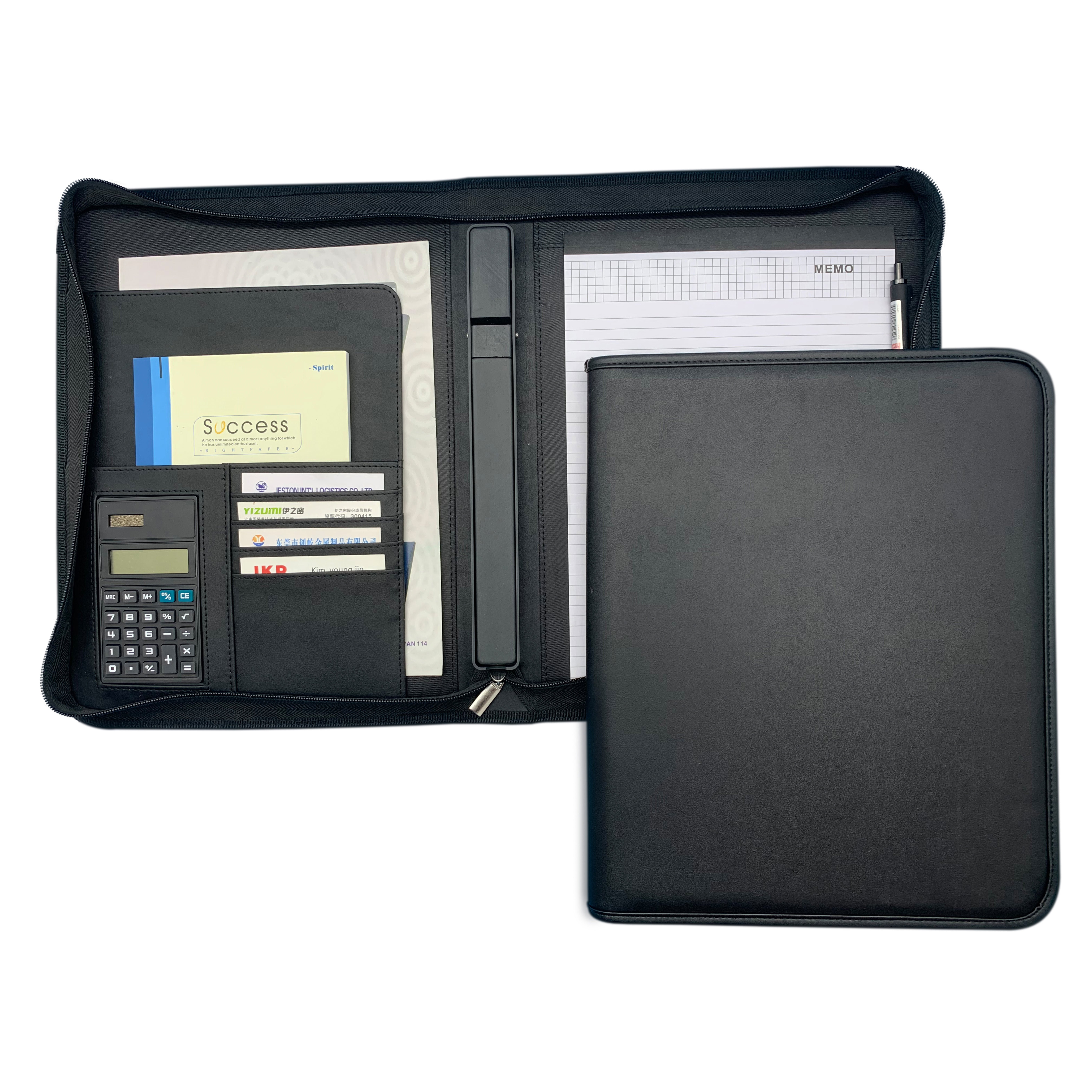 Best Quality Daily Use Lather Filing Products And Other Certificate Document Folder Available leather padfolio with light