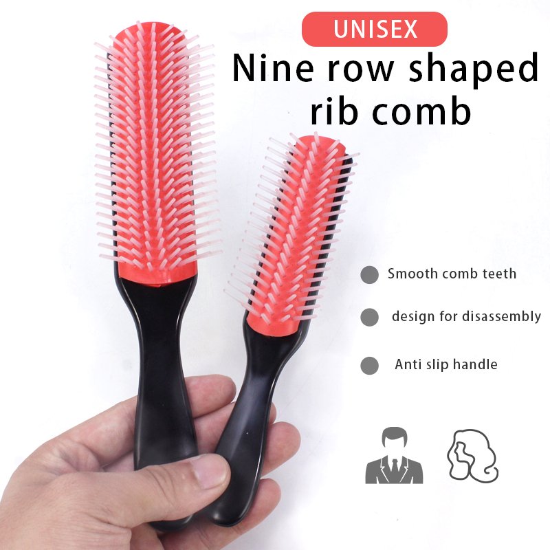 popularity product nylon teeth hair brush detachable rubber comfortable hair styling brush brosse a cheveux
