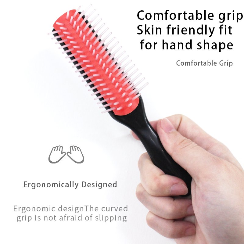 popularity product nylon teeth hair brush detachable rubber comfortable hair styling brush brosse a cheveux