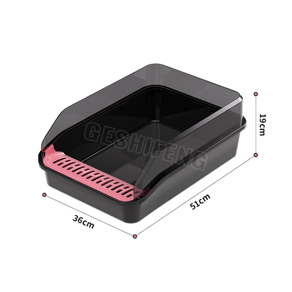 Most Popular Pet Products Cleaning Plastic thicken Cat Toilet Box Trays Simple Cute Cat Litter Box