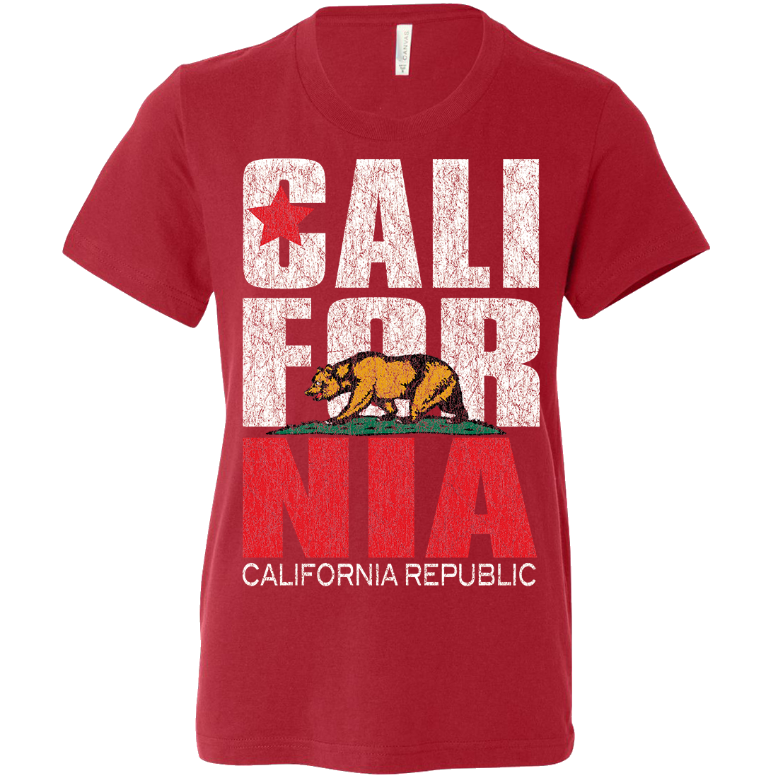 Hot Customized Logo T-shirt Original Appropriate Color Matching California Republic Vintage Clothing With Product Manufacturer