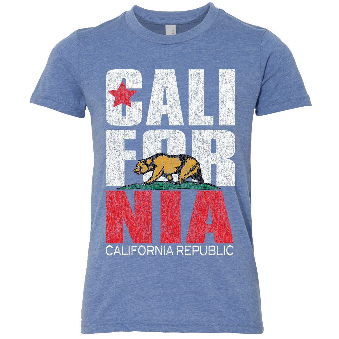 Hot Customized Logo T-shirt Original Appropriate Color Matching California Republic Vintage Clothing With Product Manufacturer