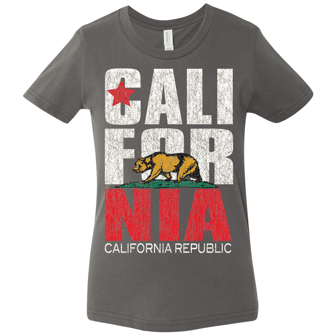 Hot Customized Logo T-shirt Original Appropriate Color Matching California Republic Vintage Clothing With Product Manufacturer