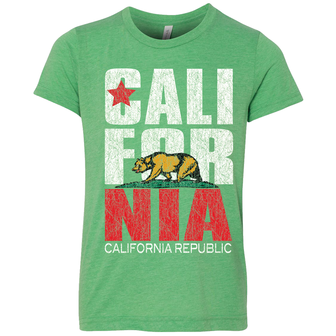 Hot Customized Logo T-shirt Original Appropriate Color Matching California Republic Vintage Clothing With Product Manufacturer
