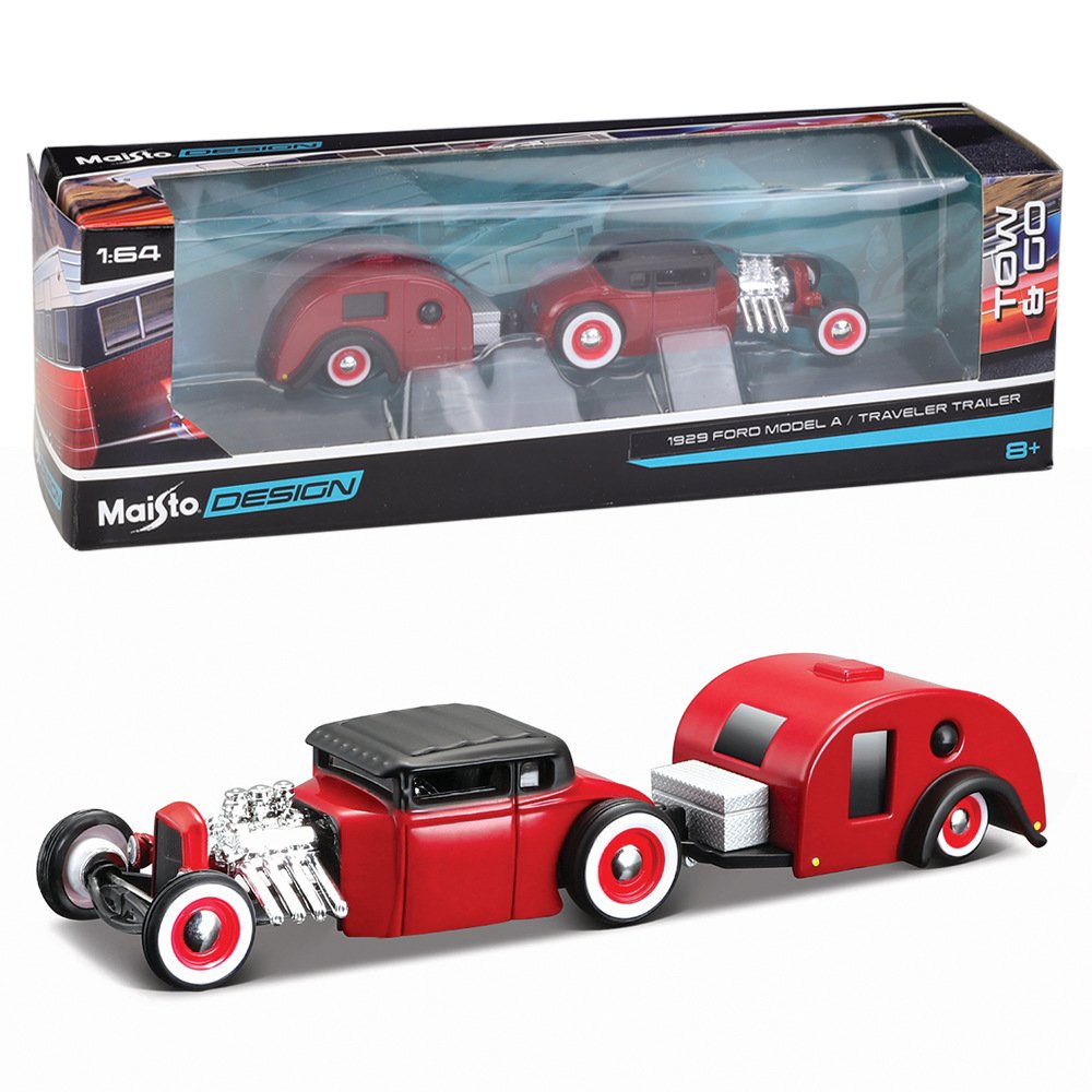 Maisto 1/64 2006 Magnum R/T Camping Trailer Simulation Mini Model Die Cast Car Finished Products Metal Alloy Model Car