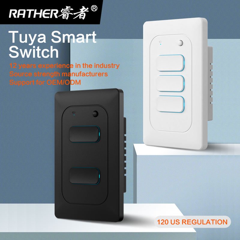 Us tecnologia inteligente para el hogar no neutral /neutral tuya zigbee touch wall switch smart home casa inteligente smart home