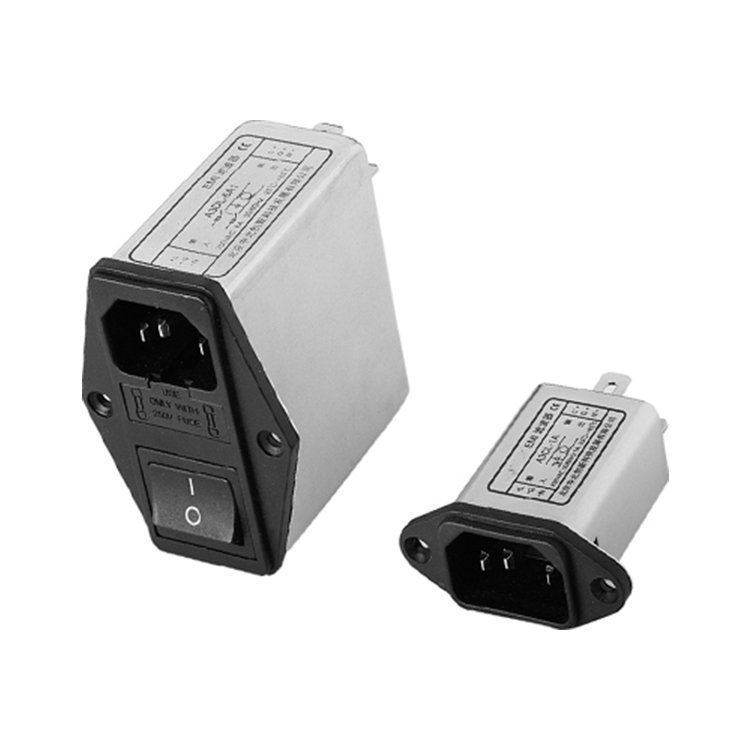 3A 250V power line ac socket emi filter with switching