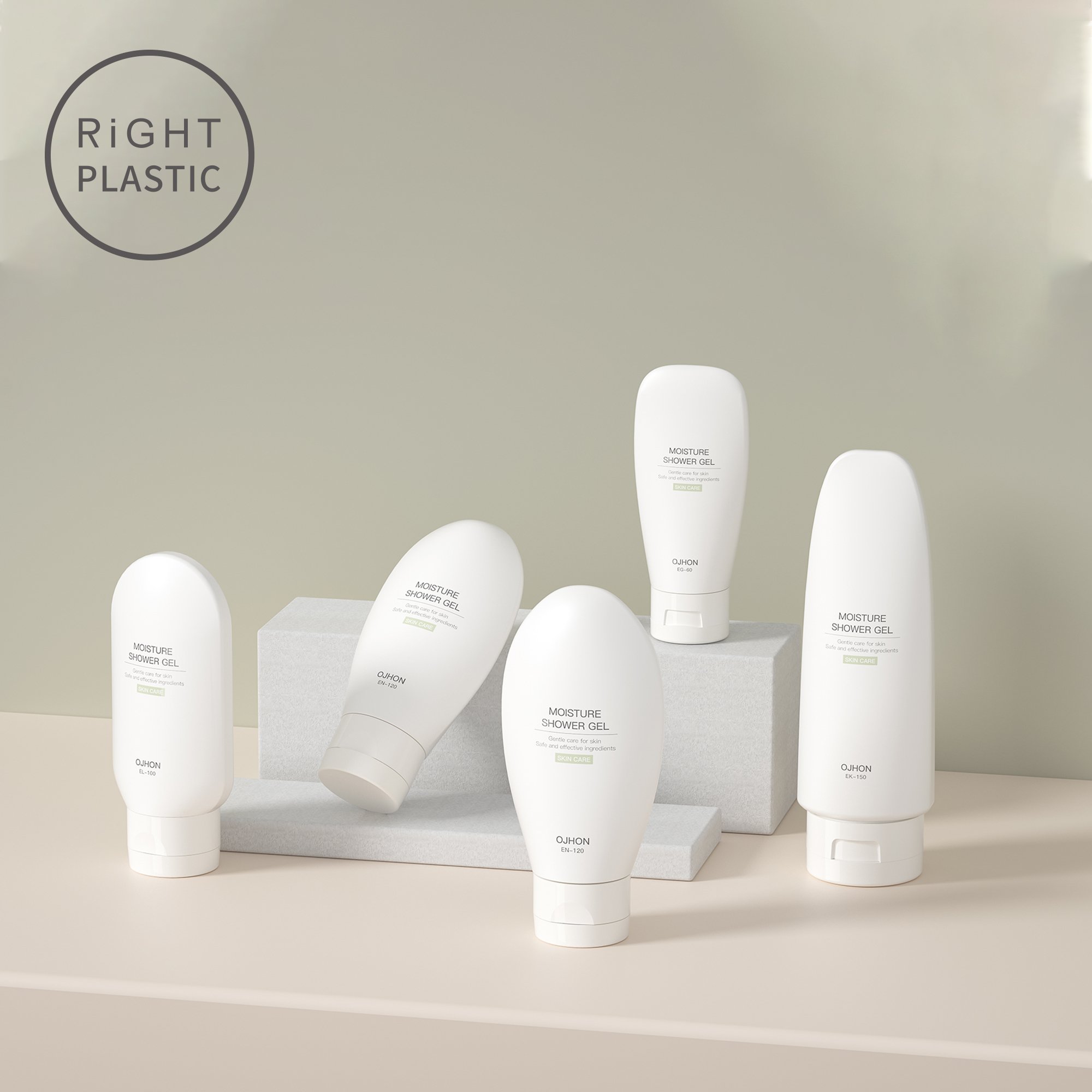 Many Products in Stock Primary PE Cosmetics Hand Cream Body Lotion sunscreen bottle packaging