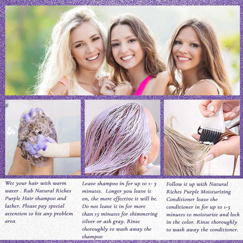 Productos para el cabello curl shampoo matizador morado del crecimiento de cabello
