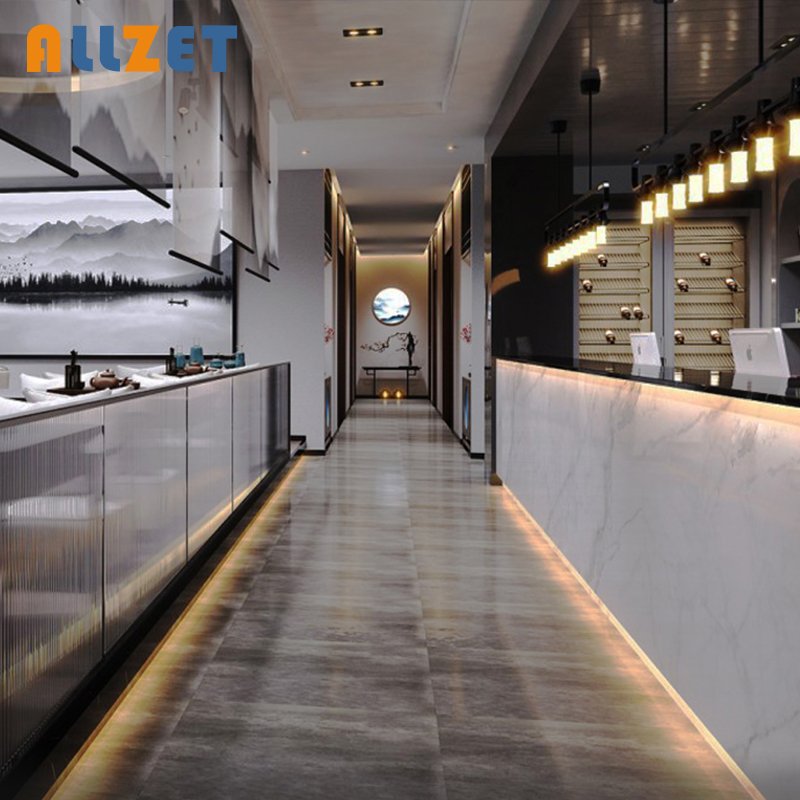 China Suppliers Strip Decorative Flooring Easy Install Led Bar Strip Light Skirting Board Aluminum Baseboard