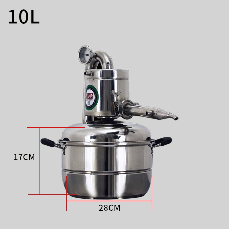 10LHome brewing equipment small white spirits distiller Distilling hydrosol roast self - brewed fruit wine soju complete brandy