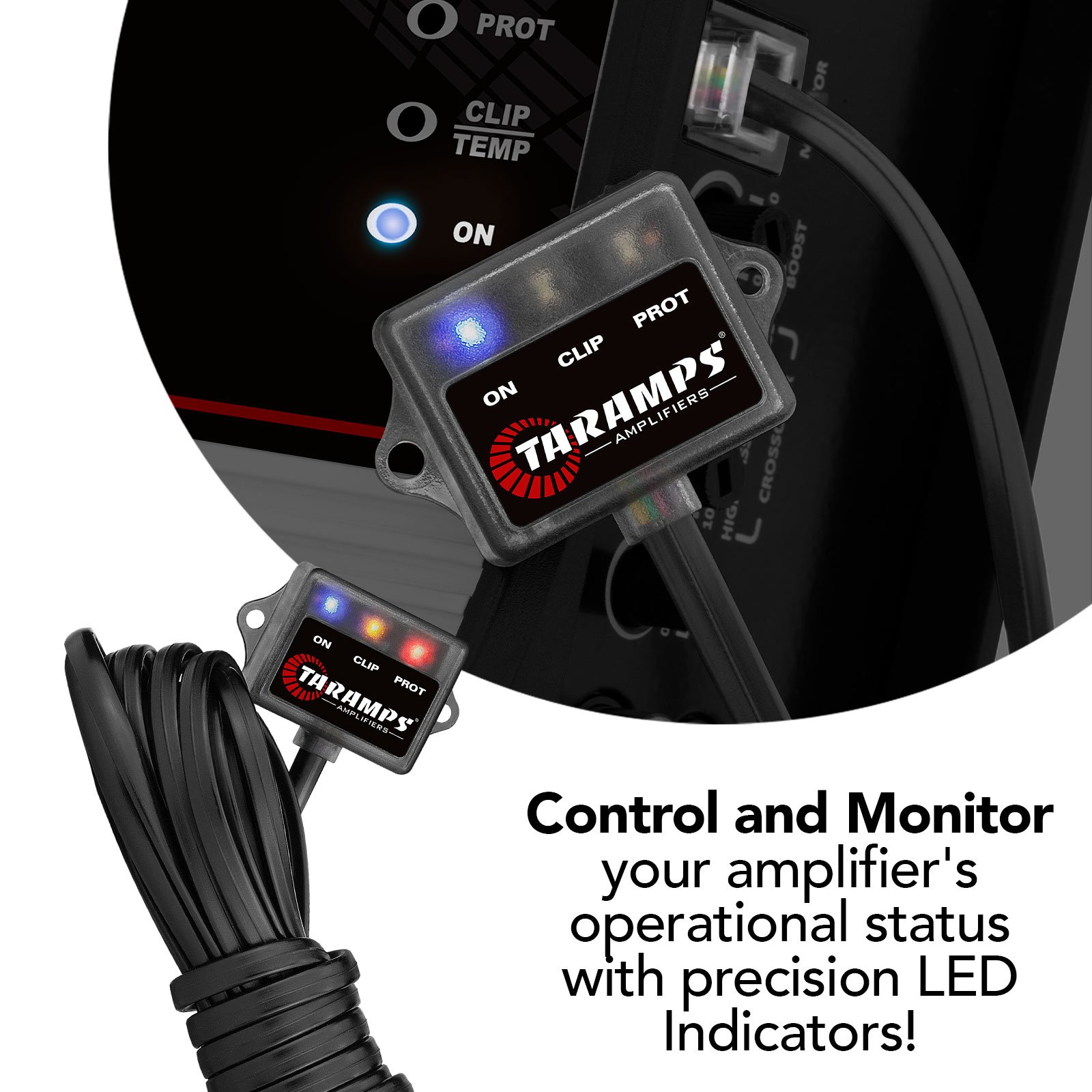 Taramps M1 LED Monitor Operational Status LED On Clip and Protection Safety Car Audio Amplifier System Easy to Install