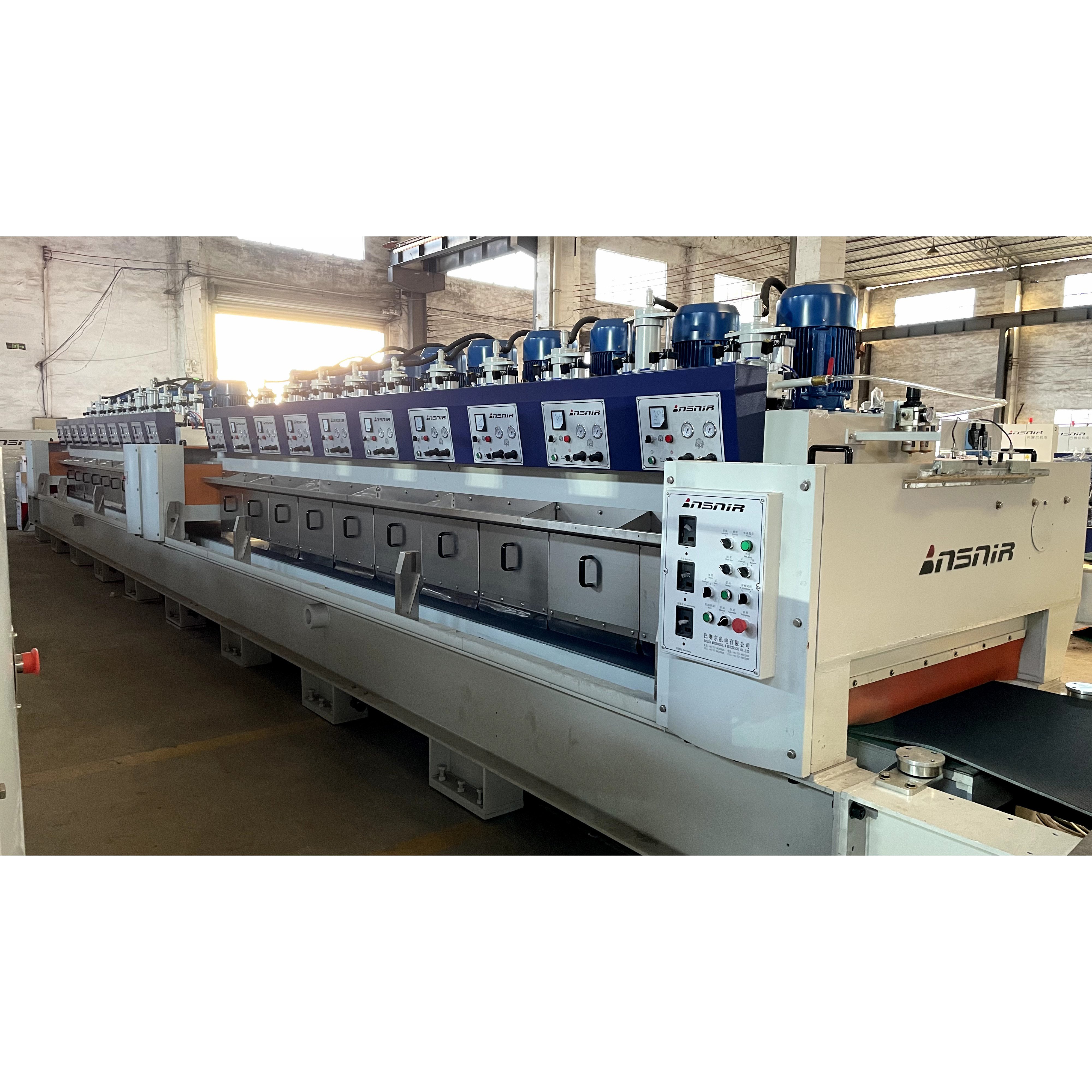 Basair 12 Heads Porcelain Slab Polishing Machine Line For Ceramic Plant Slab Tile & Stone Polishing Producing