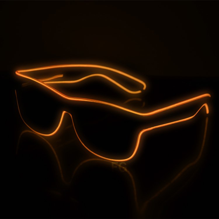 Christmas Item Party Gift LED Neon Glowing Light EL Wire Glasses for Nightclub Party Colorful EL Wire Neon Glasses