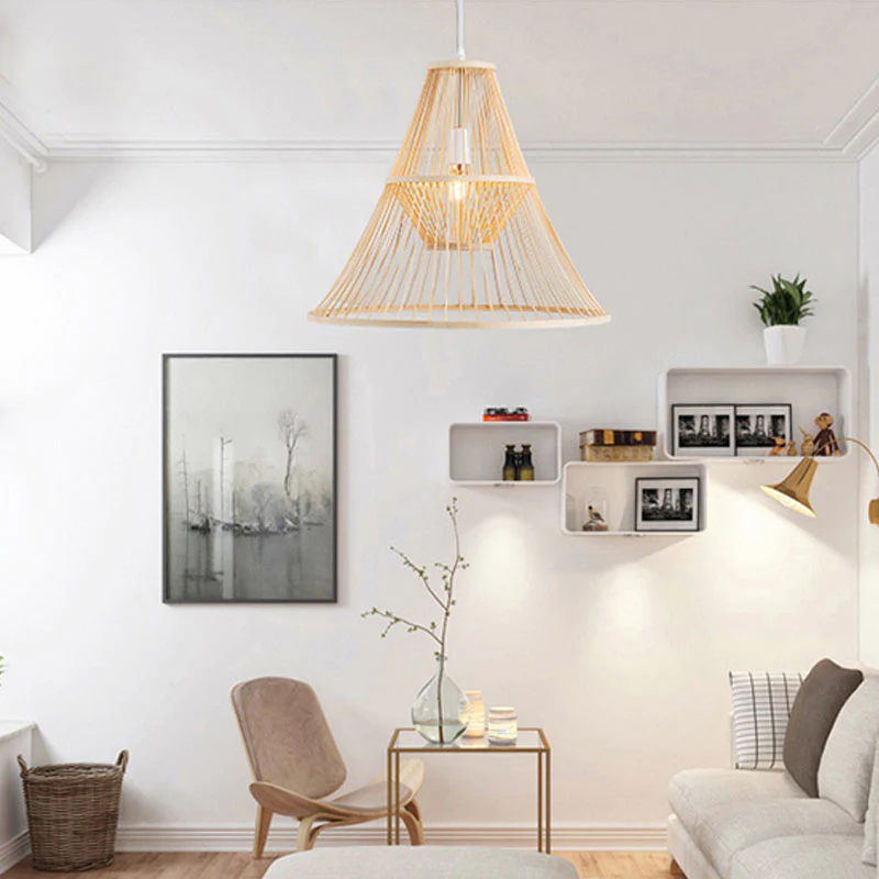 Top Sale Product Bamboo Woven Lampshade Lamps Home Decor Customize Size Color Livingroom Furniture Decor