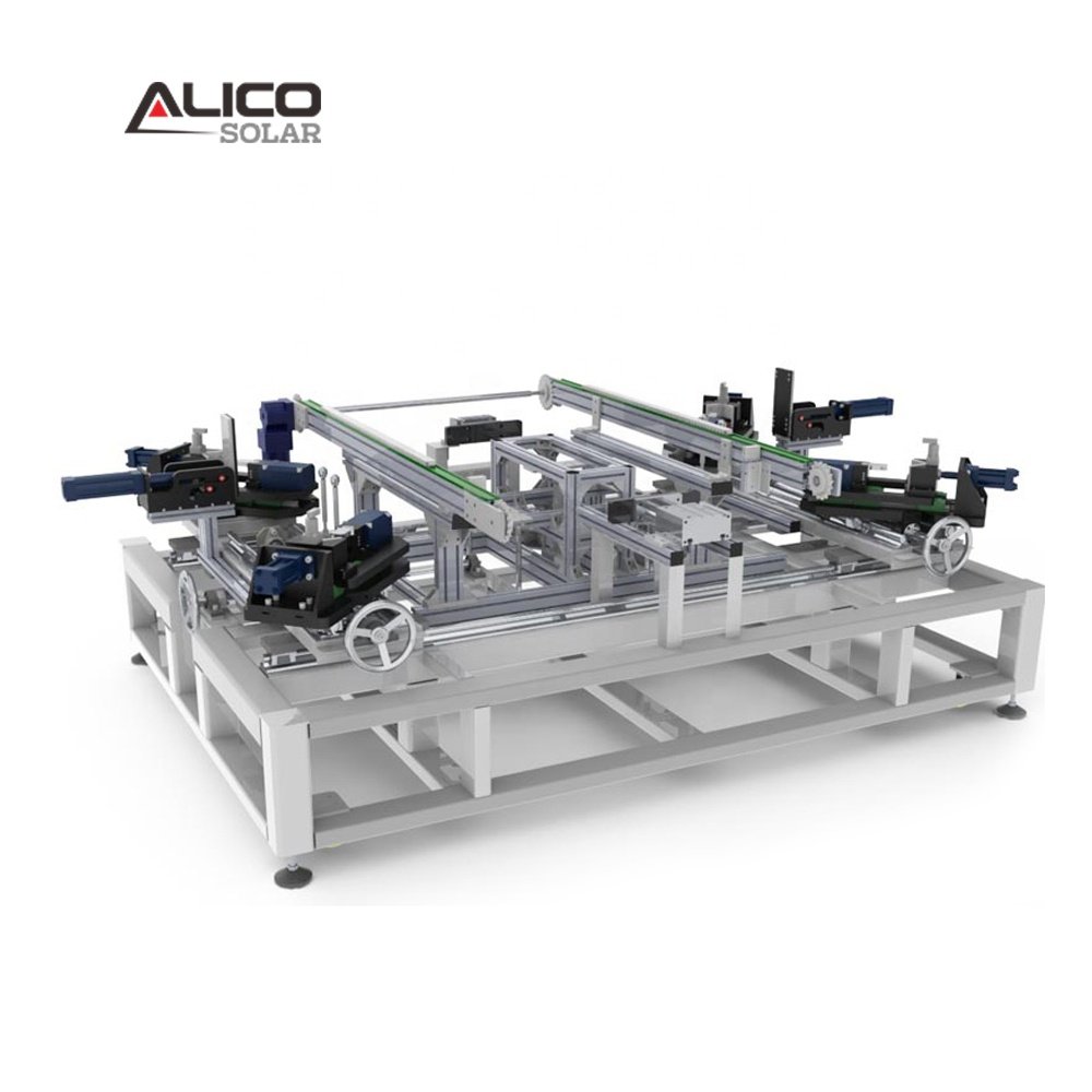 Solar panels production line Horizontal Rotary Machine EL+VI Detector Laminator Automatic Trimming Machine