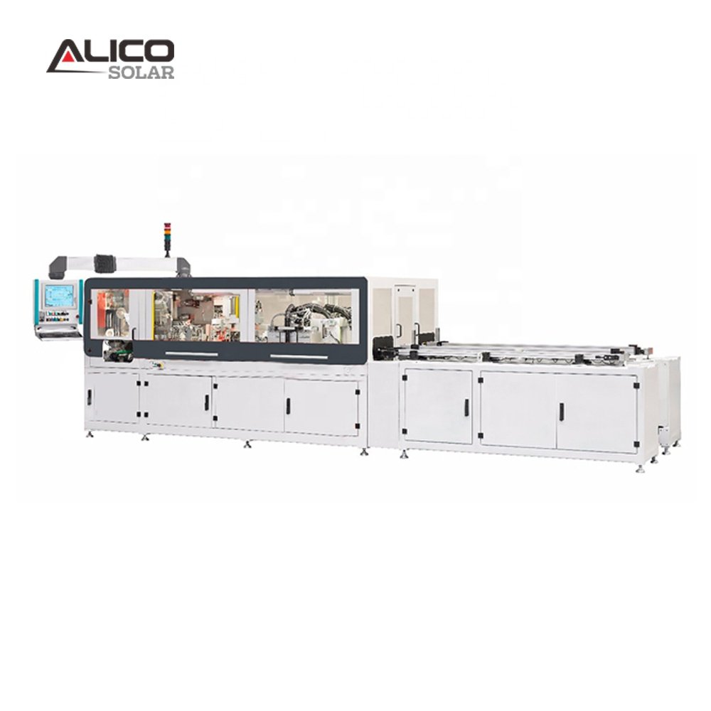 Solar panels production line Horizontal Rotary Machine EL+VI Detector Laminator Automatic Trimming Machine
