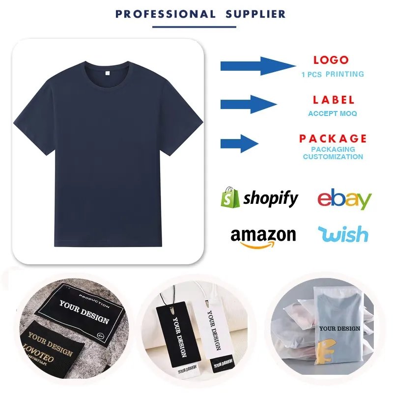 Custom 100%cotton Graphic Tshirt Printing Custom Brand Men's T-shirts