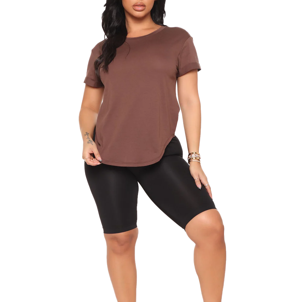100% Cotton Women's T-Shirt Custom Logo Short Sleeves Basic Plain Blank Comfortable Breathable Active Wear Custom Neck Design