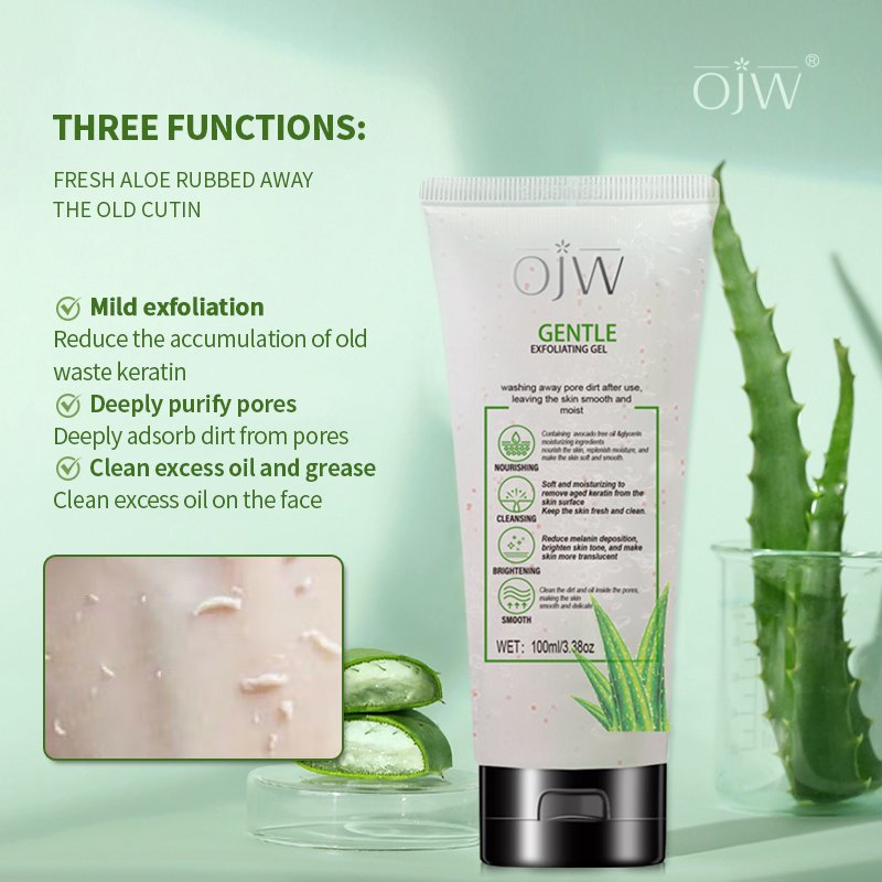 Wholesale Facial Care Products Exfoliating Face Gentle Cleaning Skin Aloe Vera Peeling Gel