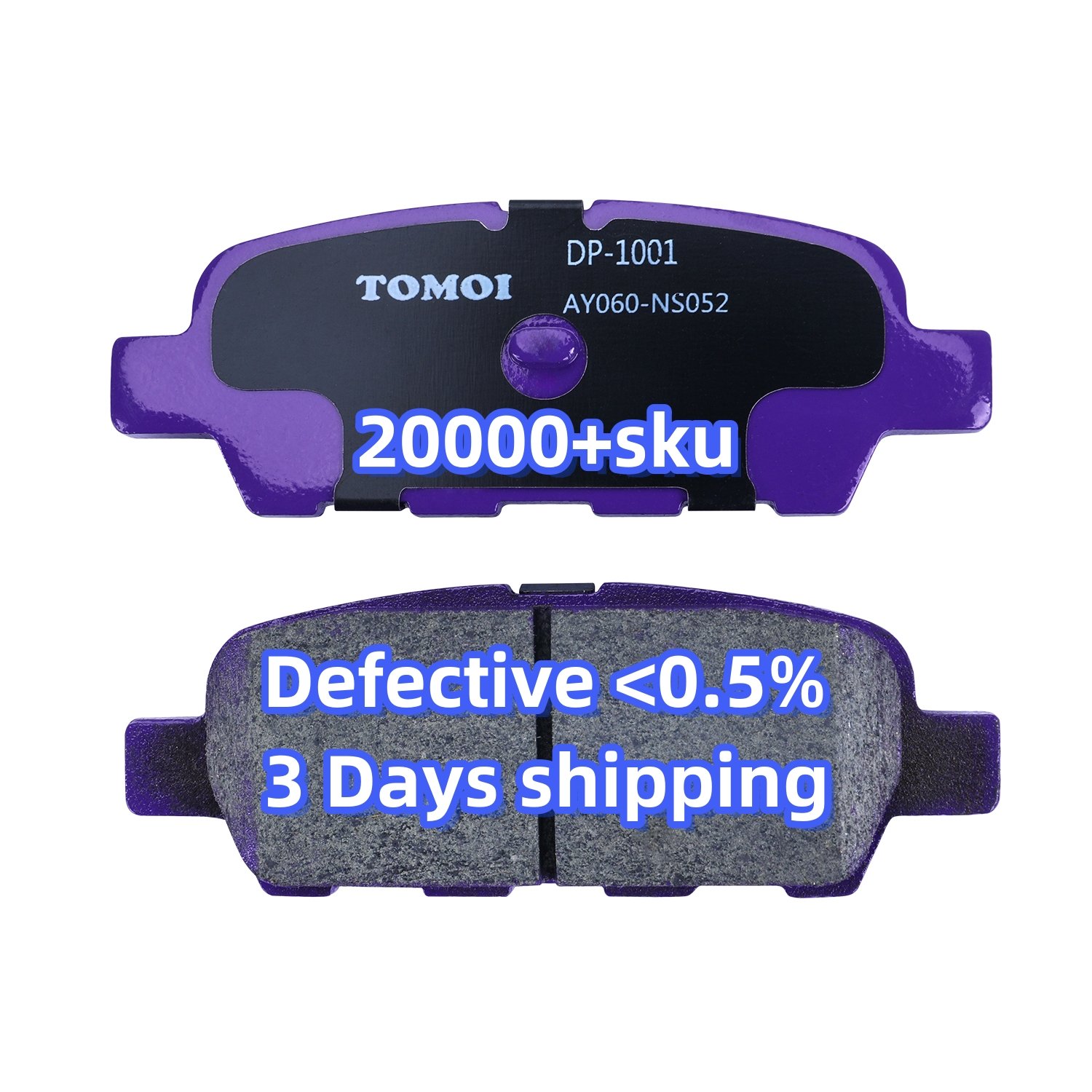 Import Best Brake Pad Brand DP-1001 TOMOI AY060-NS052 Auto Brake System Parts Ceramic Brake Pad for Nissan Teana Qashqai Suzuki