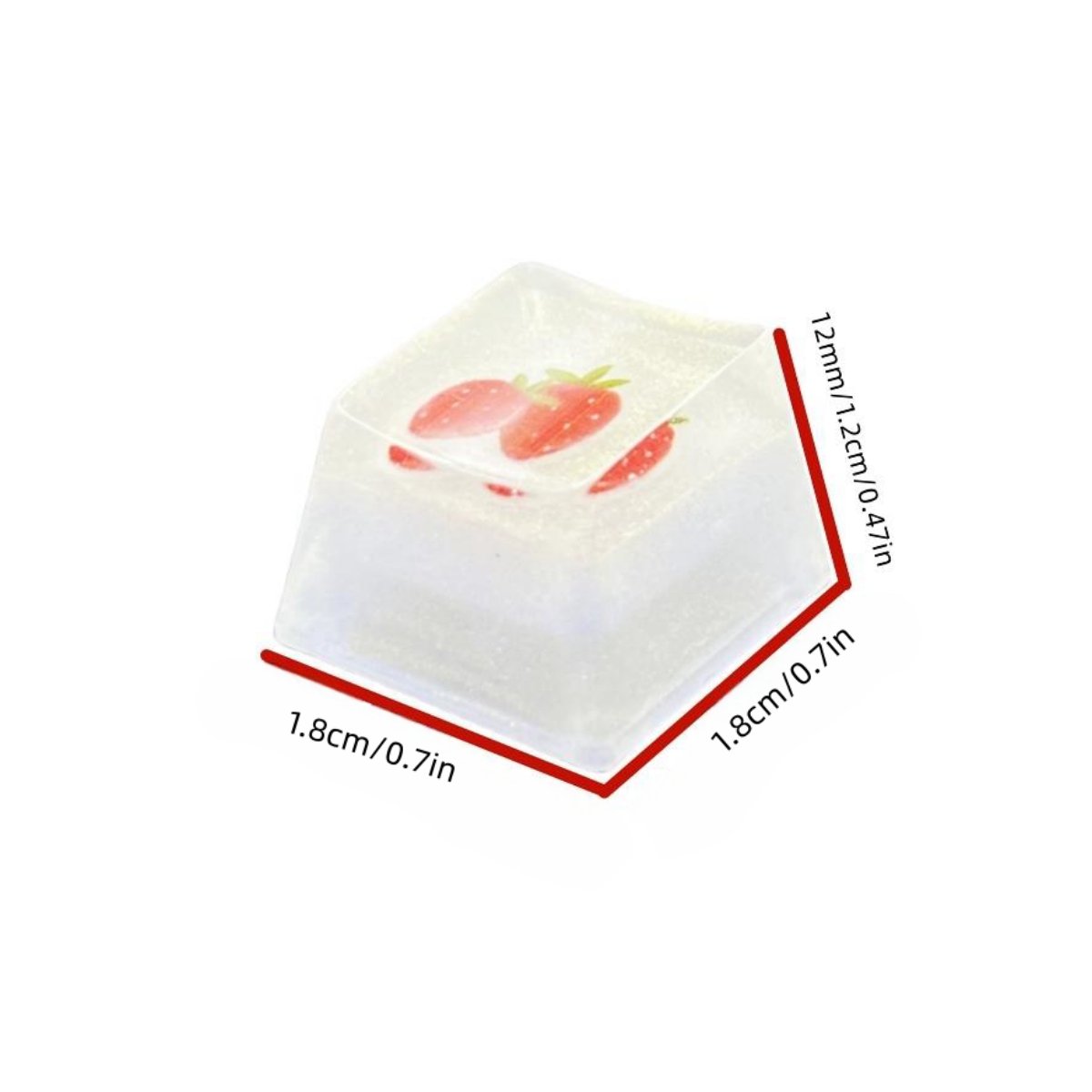 Resin Strawberries Keycaps Outline Luminous Keycaps diy Suitable For Cherry MX Crosshair Switch Mechanical Keyboards