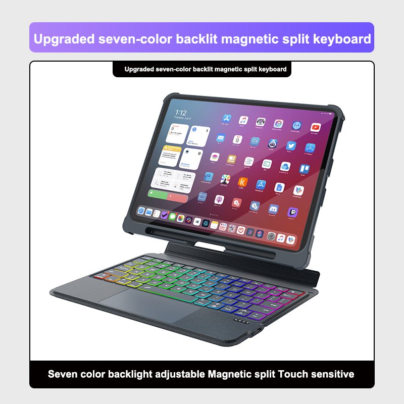 Auto Sleep/Wake Detachable Magnetic Stand Folio Protect Cover Case for ipad pro3/4/5/6 12.9inch keyboard case with touch