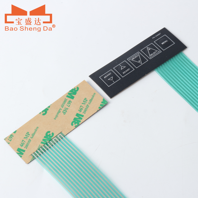 Custom Membrane Switch 5 Keys Keypad OEM ODM Embossed Tactile Button IP67 Waterproof