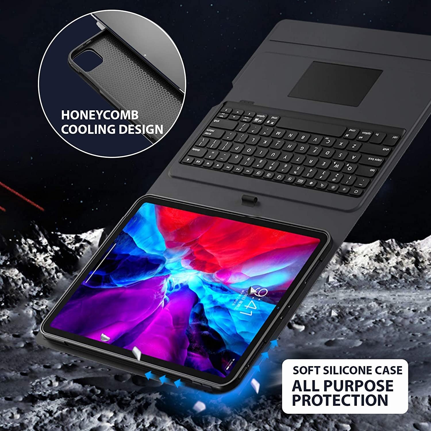 Keyboard Cover For iPad Air 4 10.9 3 Pro 11 12.9 9.7 10.5 Ultra-thin one Keyboard Case For iPad 10.2 5th 6th 7th 8th Generation