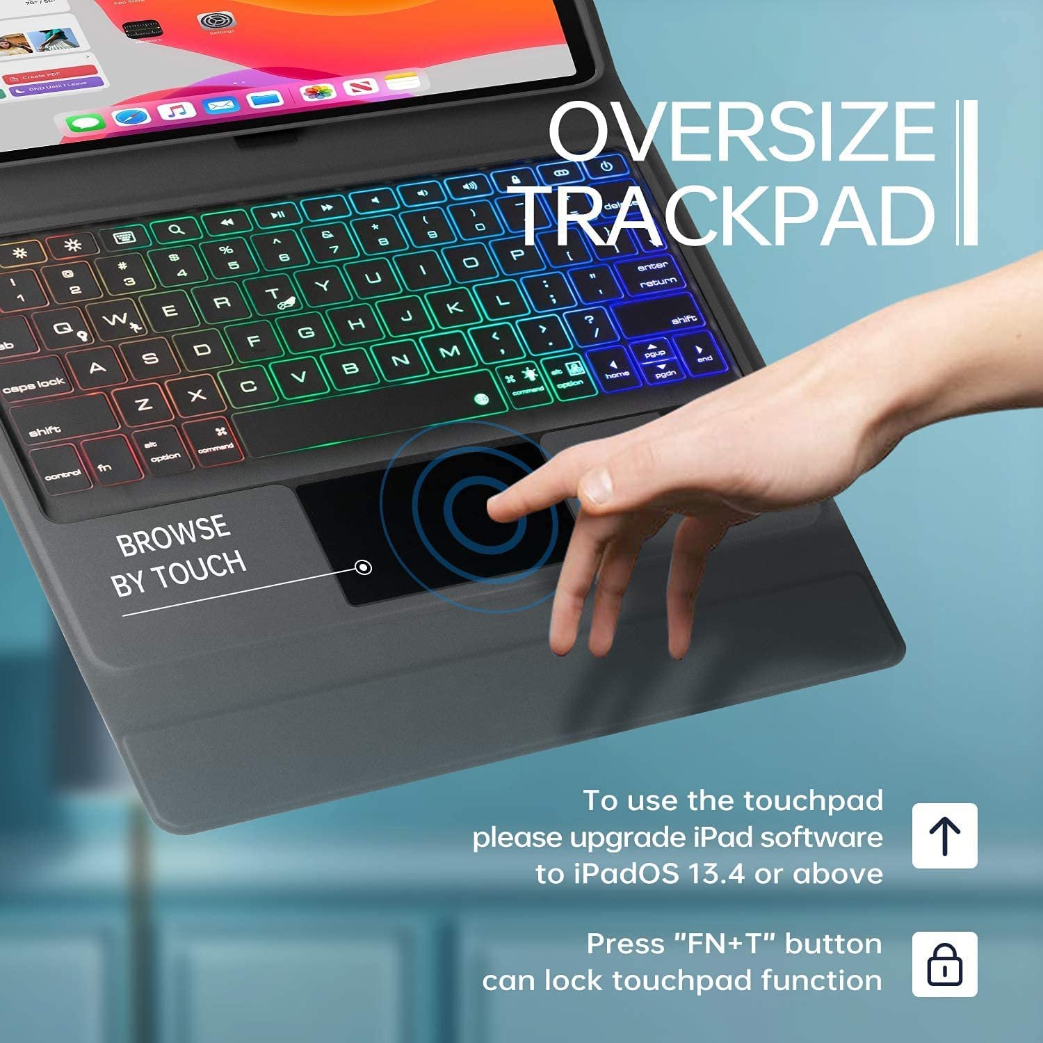 Keyboard Cover For iPad Air 4 10.9 3 Pro 11 12.9 9.7 10.5 Ultra-thin one Keyboard Case For iPad 10.2 5th 6th 7th 8th Generation
