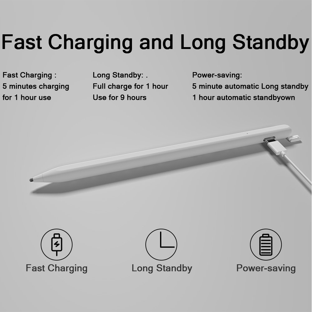 Rechargeable Stylus Pen OEM Aluminum Alloy for All Tablet with Keyboard and Pen and Cover in One Box Mobile Phone,tablet 9 Hours